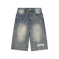 Vintage Wash Baggy Denim Shorts